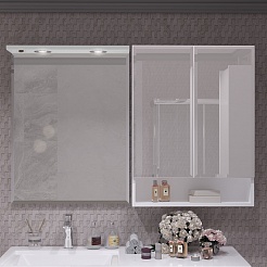 Opadiris Мебель для ванной Фреш 120 L под стиральную машину подвесная белая – фотография-11